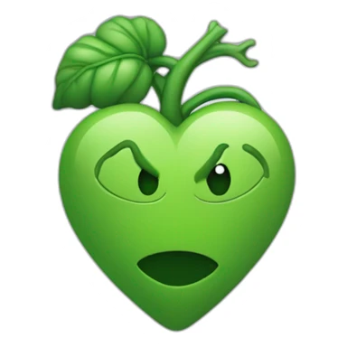 coeur vert avec un petit cerveau a l'intérieur sticker