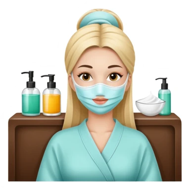 lady is relaxing in beauty salon sticker