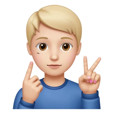 Face with younger sticking out and the pointer finger and pinky hand biside sticker