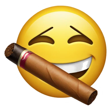 a smileyface and a cigar. sticker