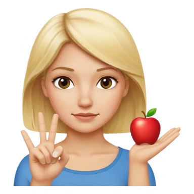 mulher loira Fazendo Gesto De “Não” em Apple iOS 10.0 sticker