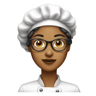 Femme qui cuisine avec yeux noir et lunette sticker