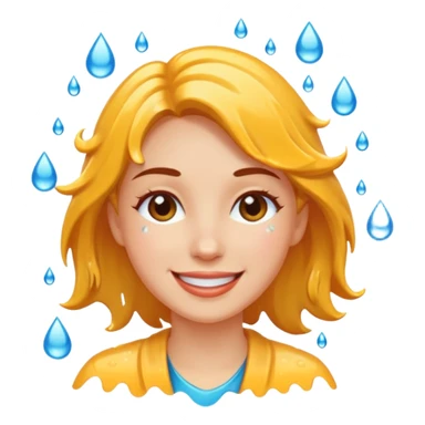 Woman splashed sticker