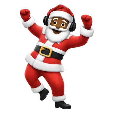Dancing Santa clause as DJ sticker