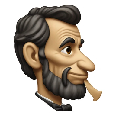Abraham Lincoln smooching a T sticker