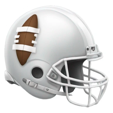 football helmet with a white bow sticker