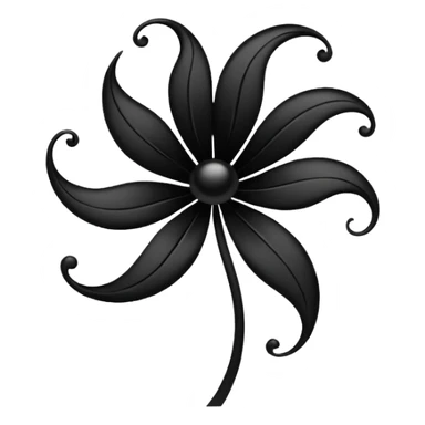Ink flower sticker