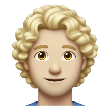 light curl blonde 30yo man blue eyed pale skin sticker