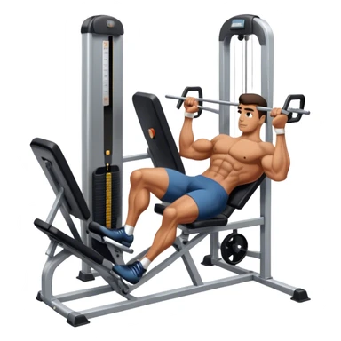 guy leg press machine sticker