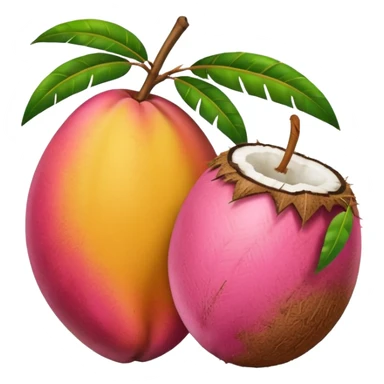 mango rosa y coco sticker