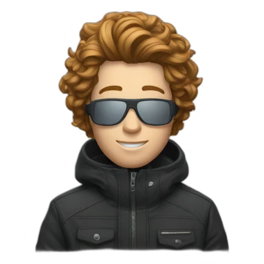 grant pretending to be shaun white sticker