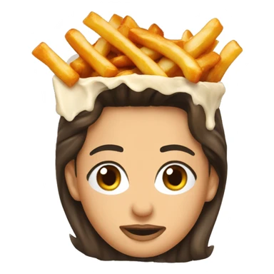 Poutine qui fait un chek avec Kim sticker