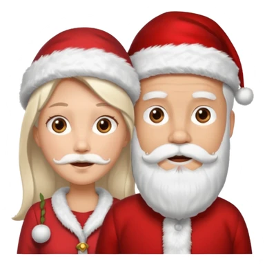 santa husband wife sticker