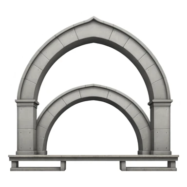 use this bridge. 2 ARCHES, one big platform. you see how there is 2 arches on top sticker