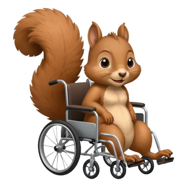 squirrel in a wheelchair sticker