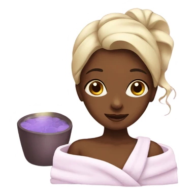 girl having a spa night  sticker