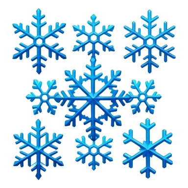 Snowflakes in different colors sticker