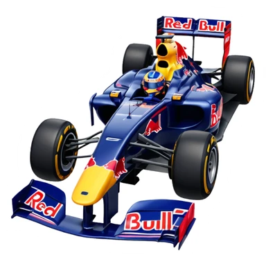 Um carro de fórmula 1 da rede Bull de 2010 com o número 5 no carro sticker