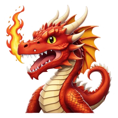 a red wales dragon breathing fire sticker