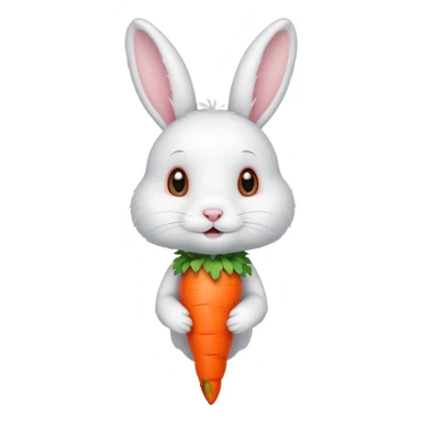 bunny with carrot sticker