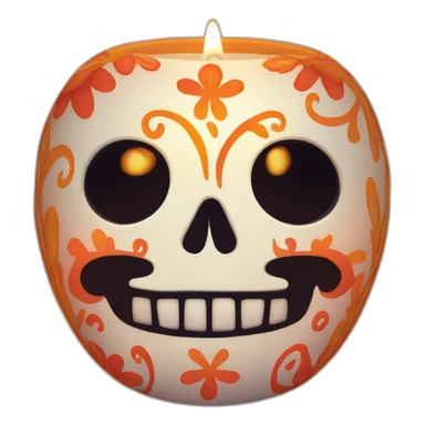 candle dia de los muertos sticker