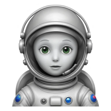 alien Three-eyed white Astronaut sticker