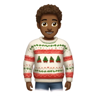 A cute and cozy sweater Christmas  sticker