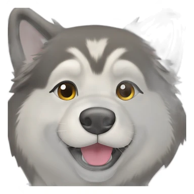 smiling female Alaskan malamute sticker