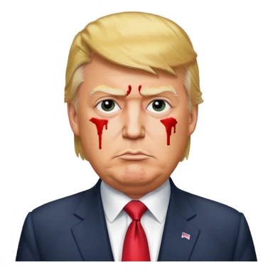 a donald trump with shit stains sticker
