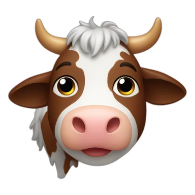 Chat sur une vache sticker