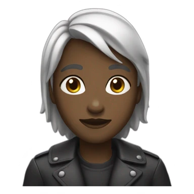 Blanc fouette noir sticker