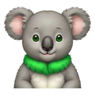 Koala with green earrings sticker