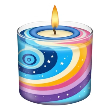 Aesthetic Day And Night Sky scented Candle sticker