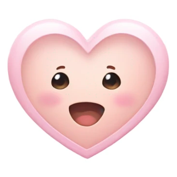 light baby pink heart sticker