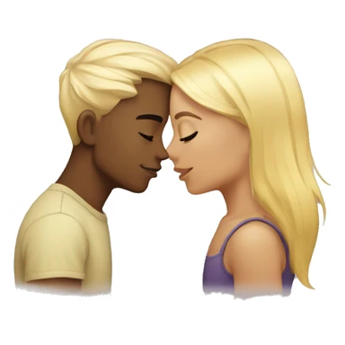 Gay kiss blonde and raven hair sticker