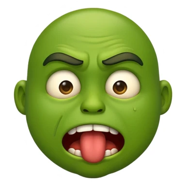  emoji smelling something that stinks. With the stink face. About to throw up  sticker