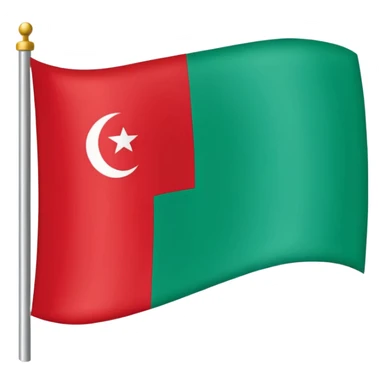 Dagistan flag red down mid light blue and green above sticker