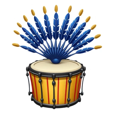 feather star playing drum sticker