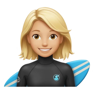 blonde haired white skinned surfer girl sticker