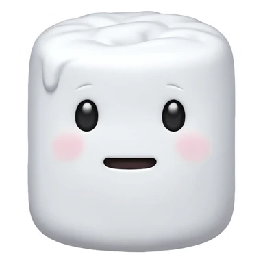 marshmallow with no face sticker