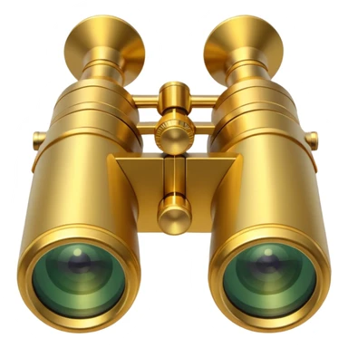  gold binoculars with large lenses sticker