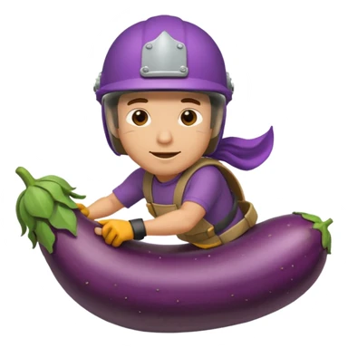 Guy riding eggplant sticker