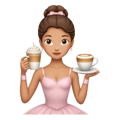 A ballerina with a veas of a capuchino  sticker