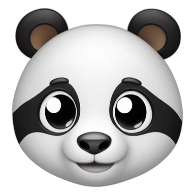 Cute panda face  sticker