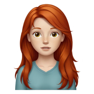 Branca, ruiva , cabelo comprido sticker