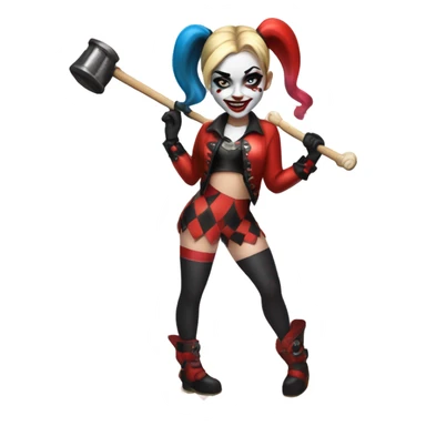 Harley Quinn pinup sticker