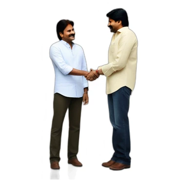 Pawan Kalyan shake hand with Jagan Mohan reddy sticker