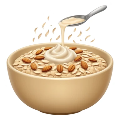 a bowl of oats sticker