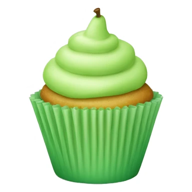 Light green pear cupcake sticker