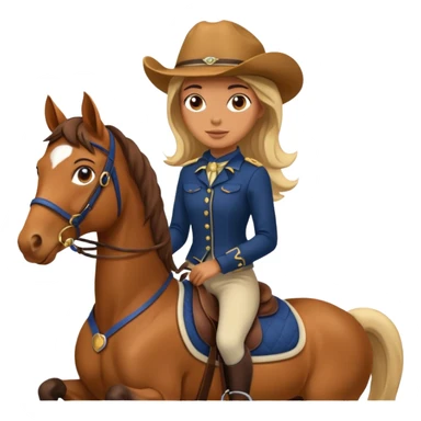 equestrian girl riding a horse sticker